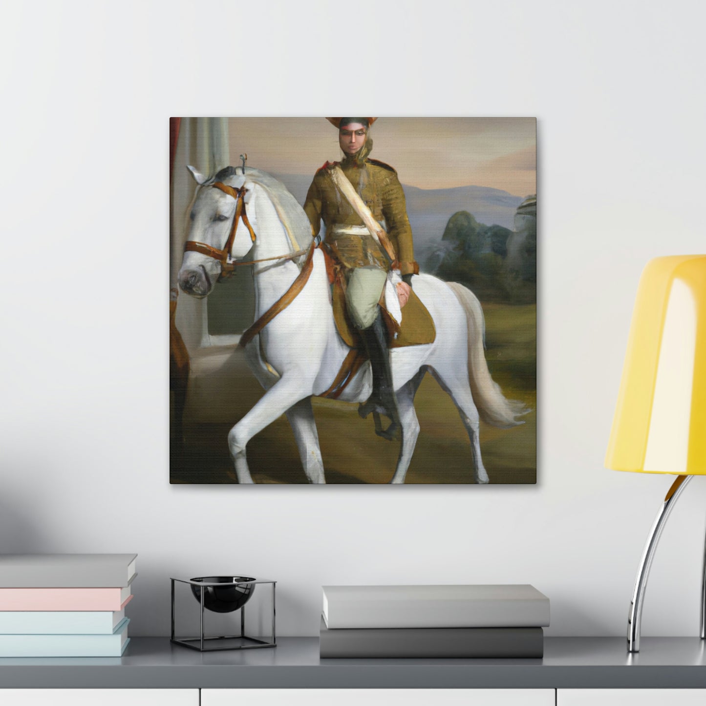 Galloping Cavalryman. - Canvas