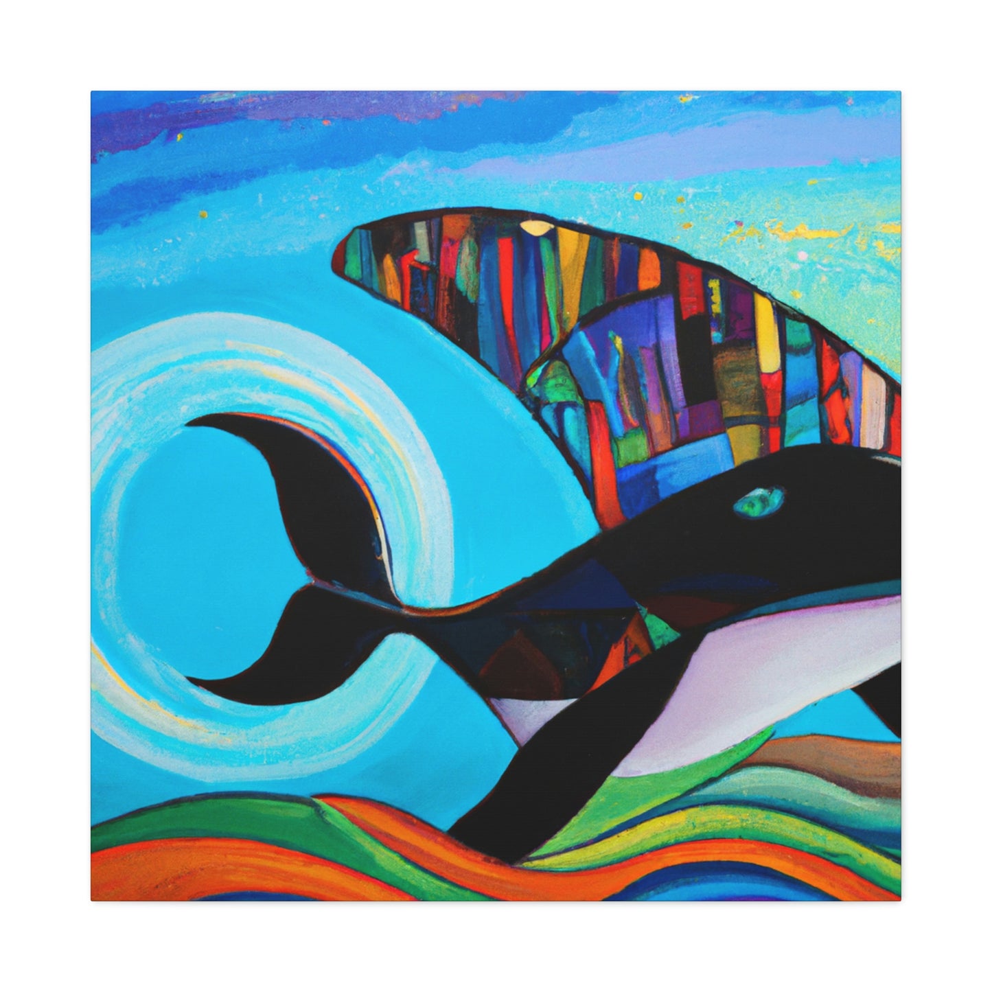 "Whaling in Art Deco" - Canvas