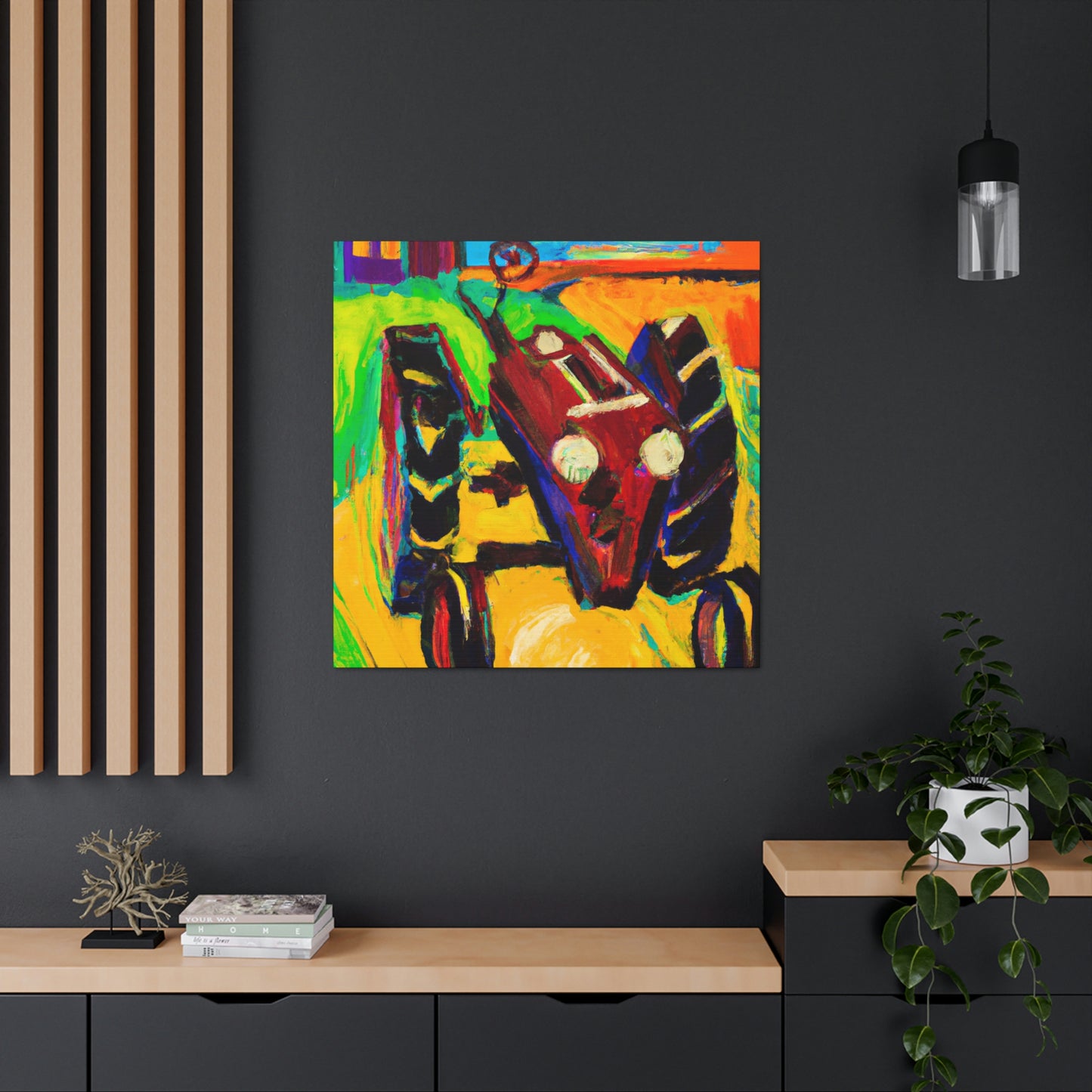 Tractor in Art Deco - Canvas