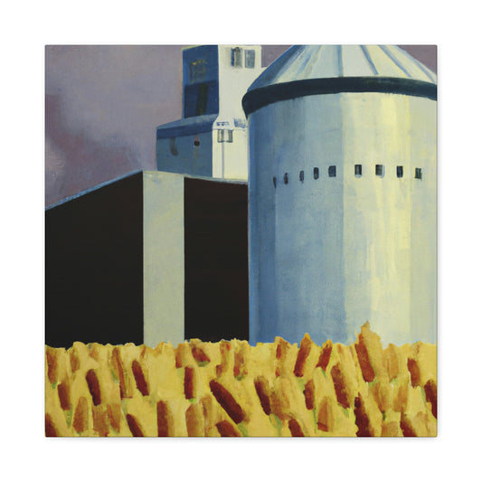 "Sunlit Gilded Silo" - Canvas