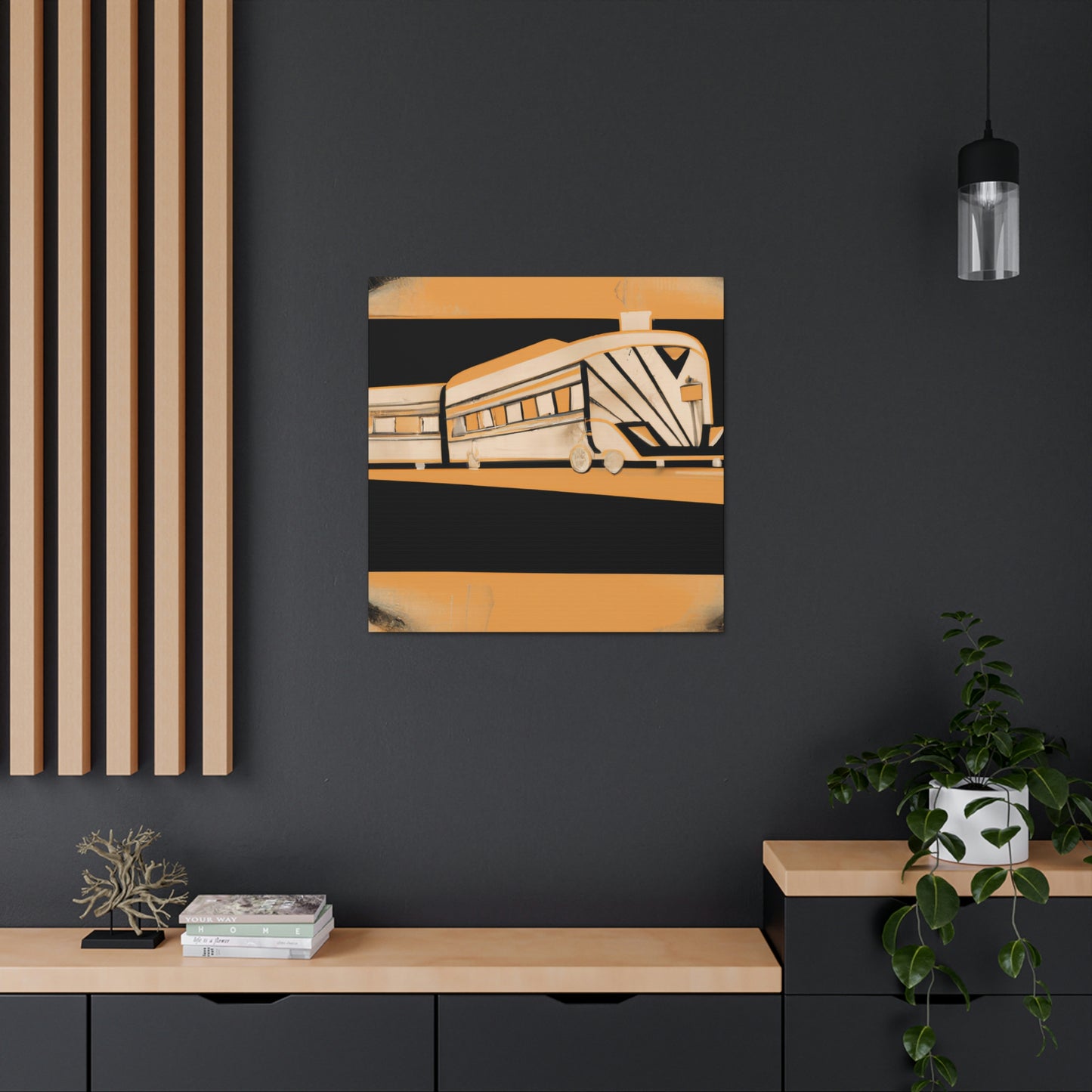 "Train of Deco Dreams" - Canvas