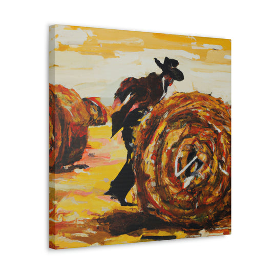 "Hay Bale Harmony 1941" - Canvas