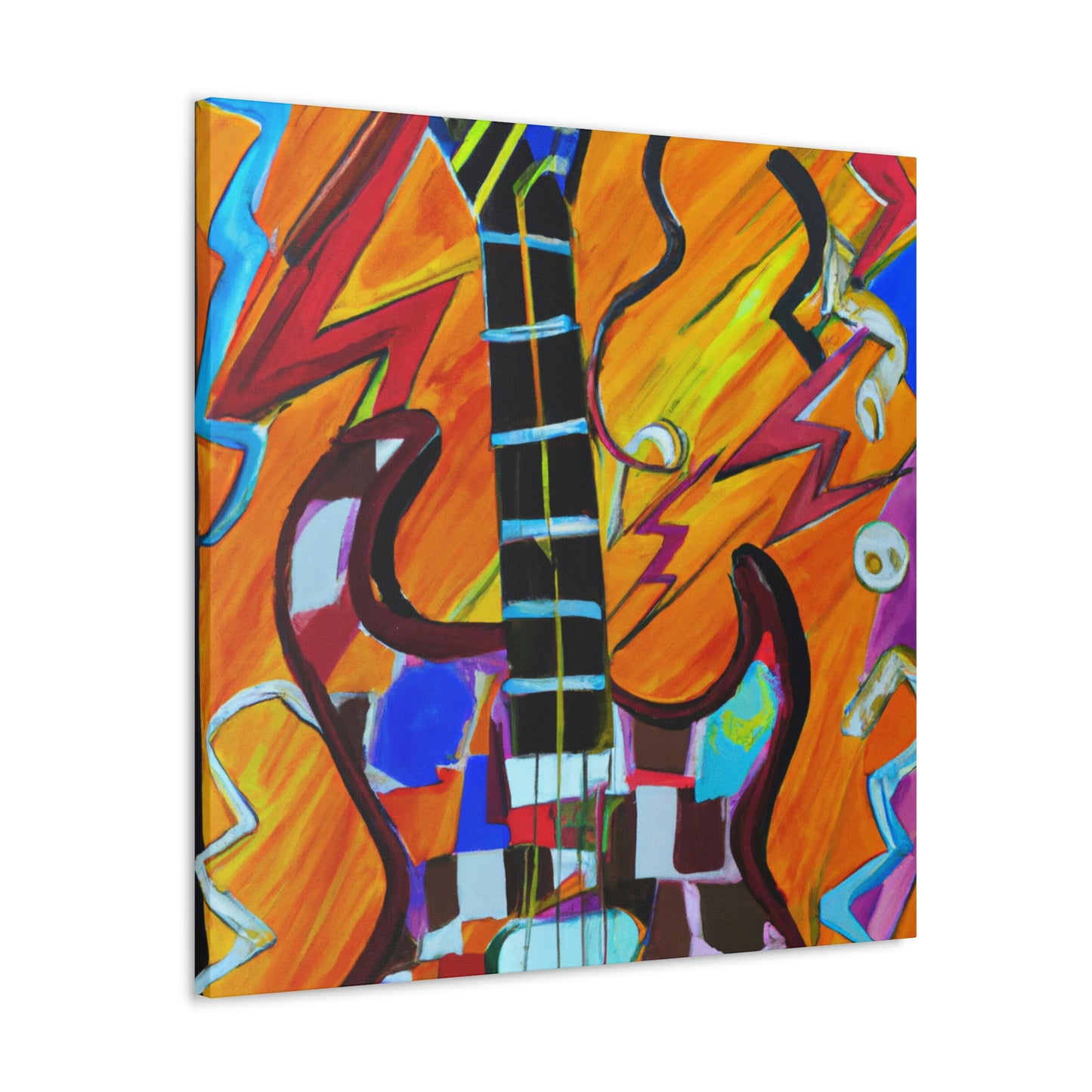 "Electric Guitar Noise Storm" - Canvas