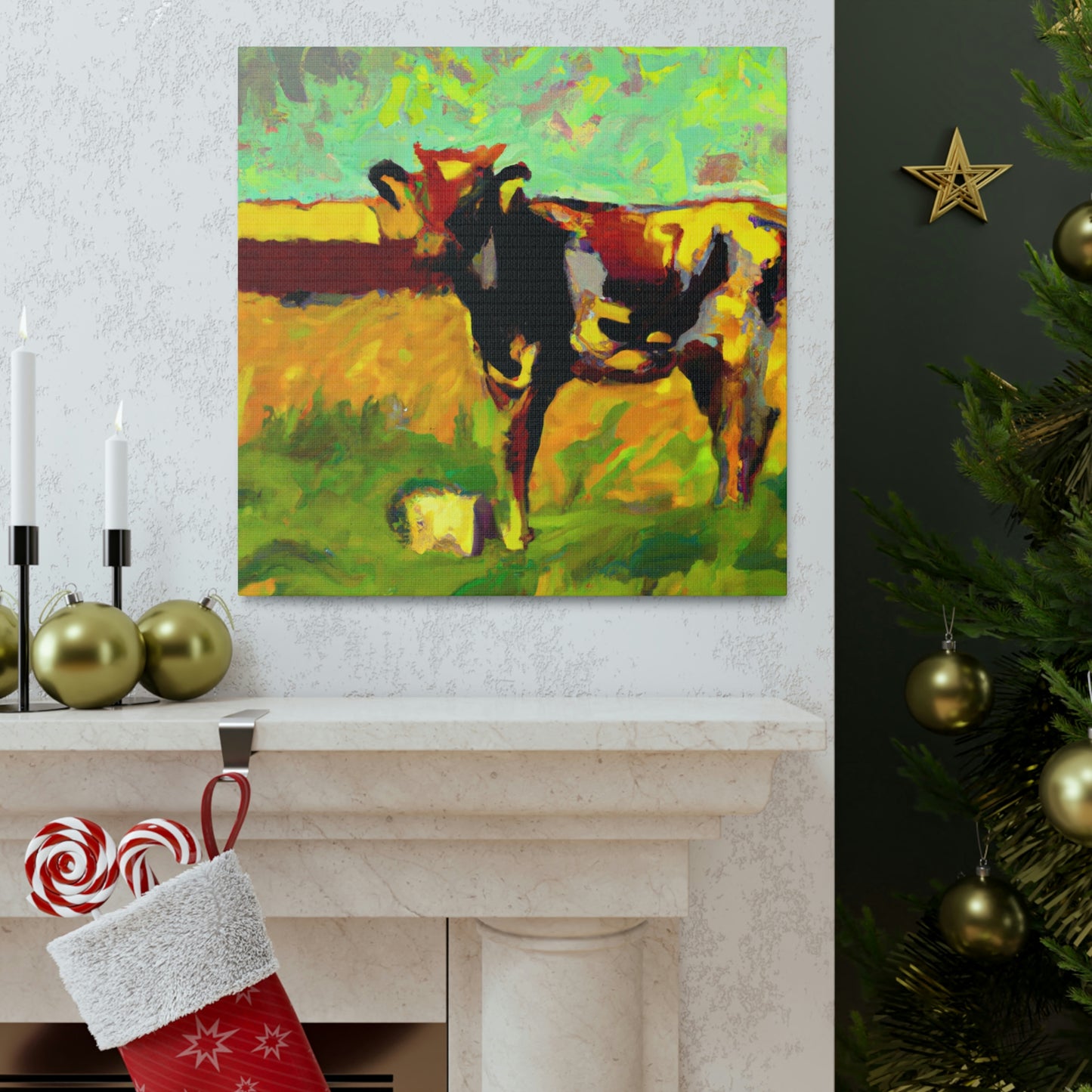 Jersey Cow Expressionism - Canvas