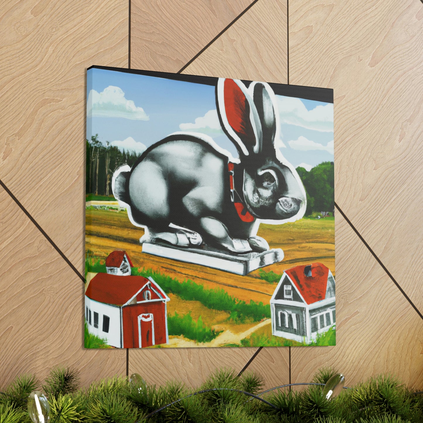 "The Rabbit's Expressive Pose" - Canvas