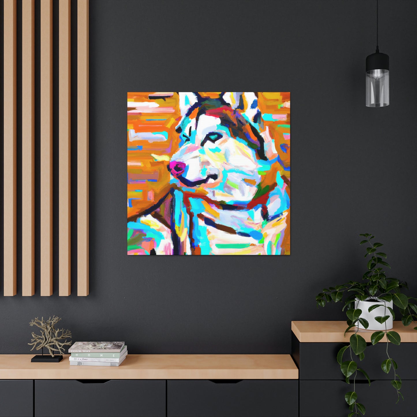 "Husky in Fauvist Colors" - Canvas