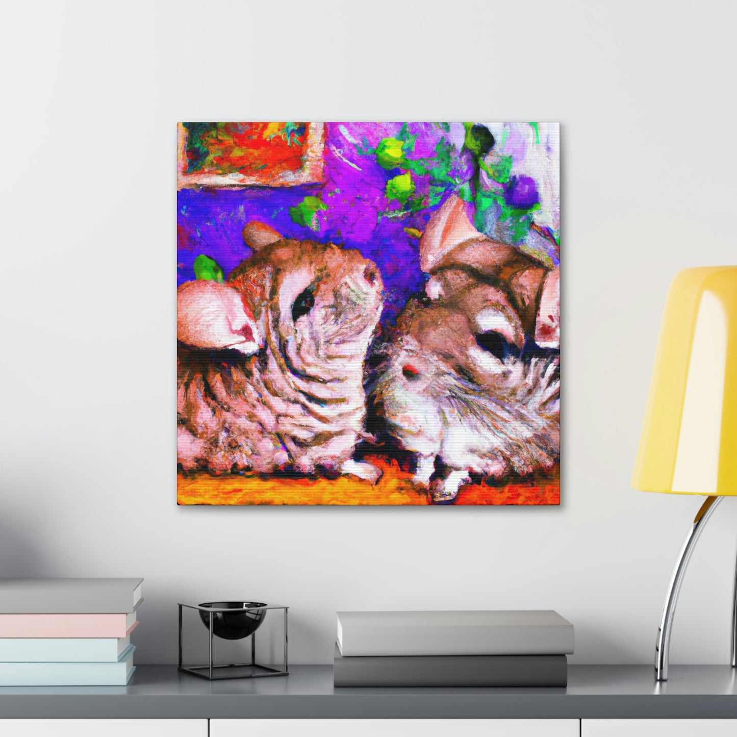 Chinchillas in Impressionism - Canvas