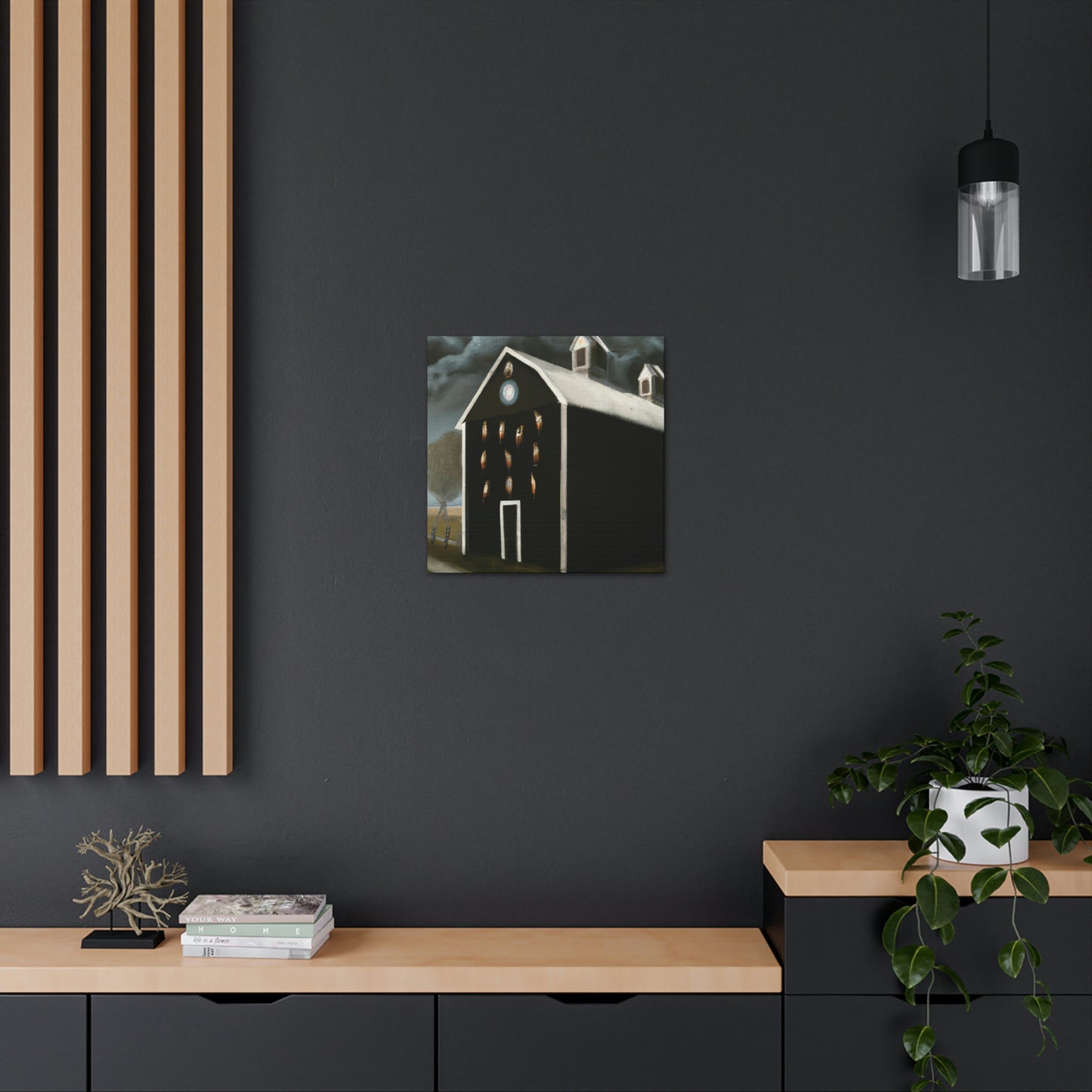 Barns in Art Deco - Canvas