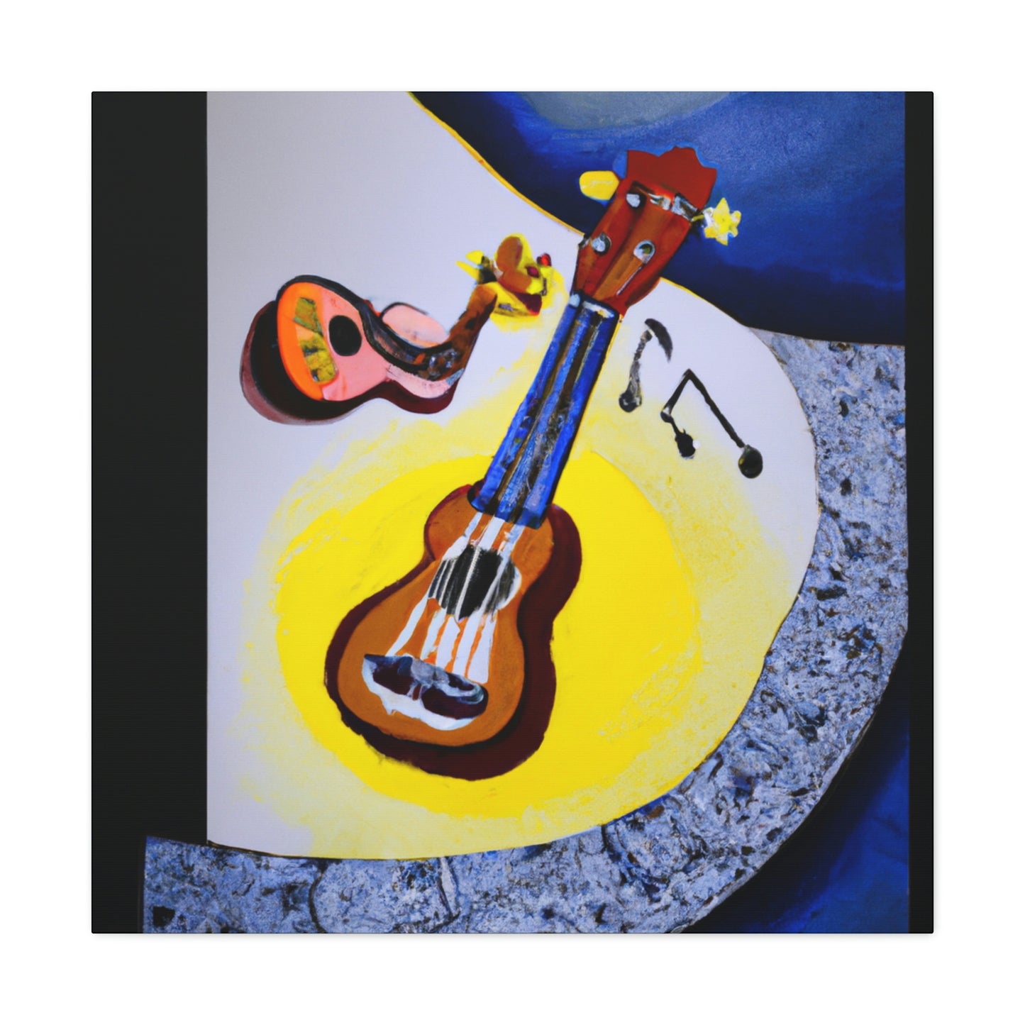 "Ukelele Unfolds Surrealism" - Canvas