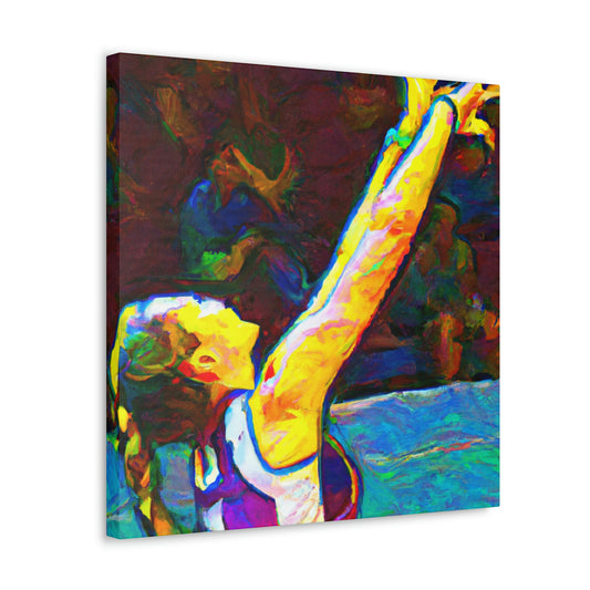 Volleyball in Colorful Motion - Canvas