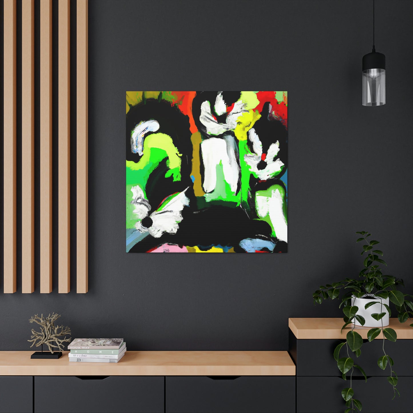 Skunks in Abstractstyle - Canvas