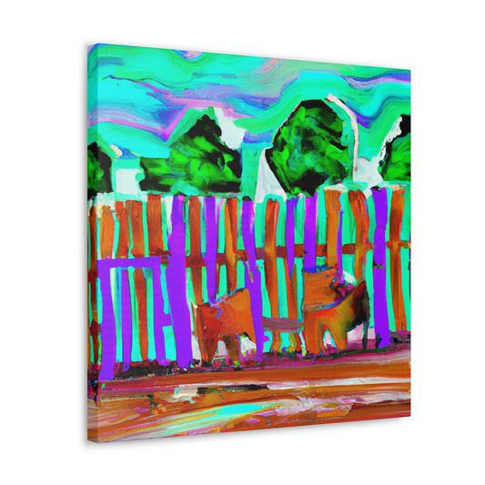 Fence of the Farm - Canvas