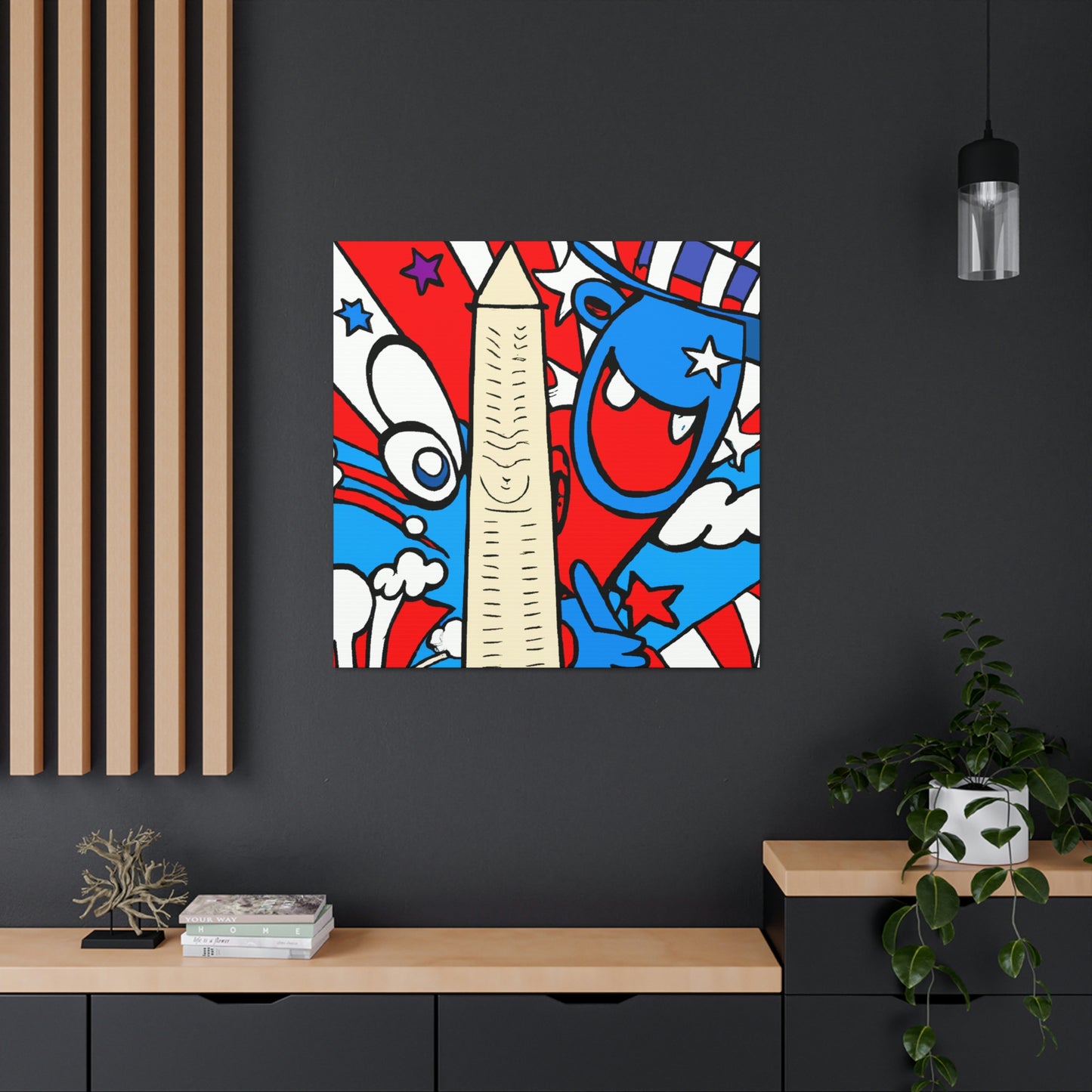 "Washington Monument in Deco" - Canvas