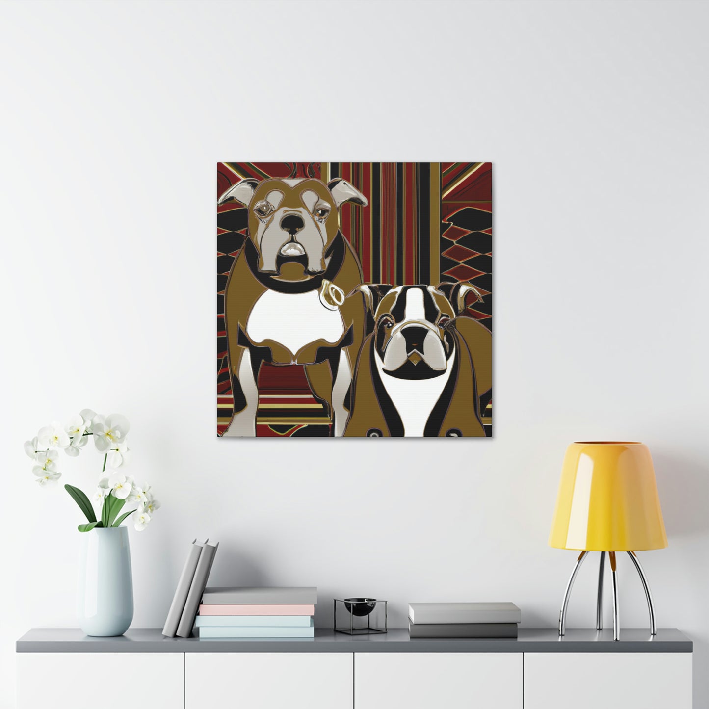 "Bulldog's Deco Grandeur" - Canvas