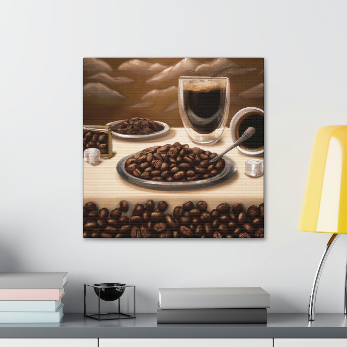 "Caffeine-Infused Bliss" - Canvas