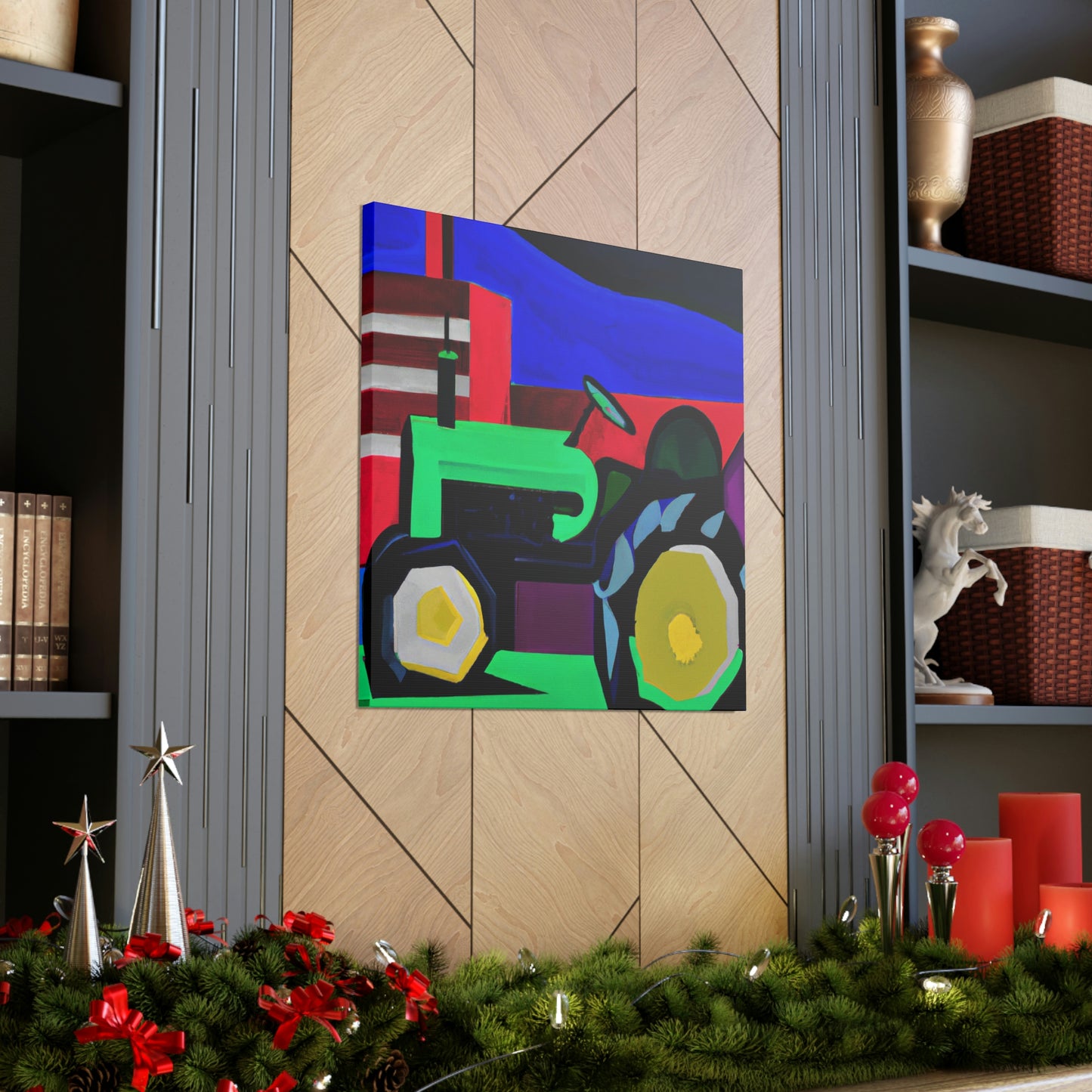 "Tractor Reimagined Deco" - Canvas