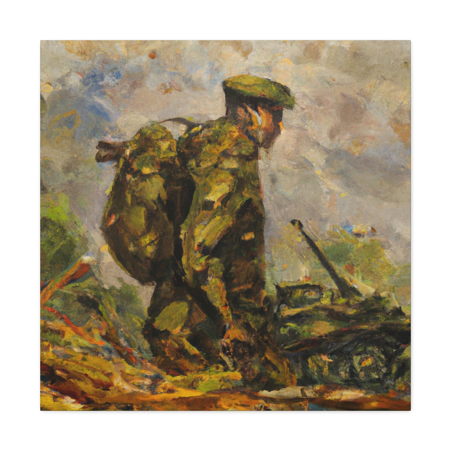 "The Gallant Artilleryman" - Canvas