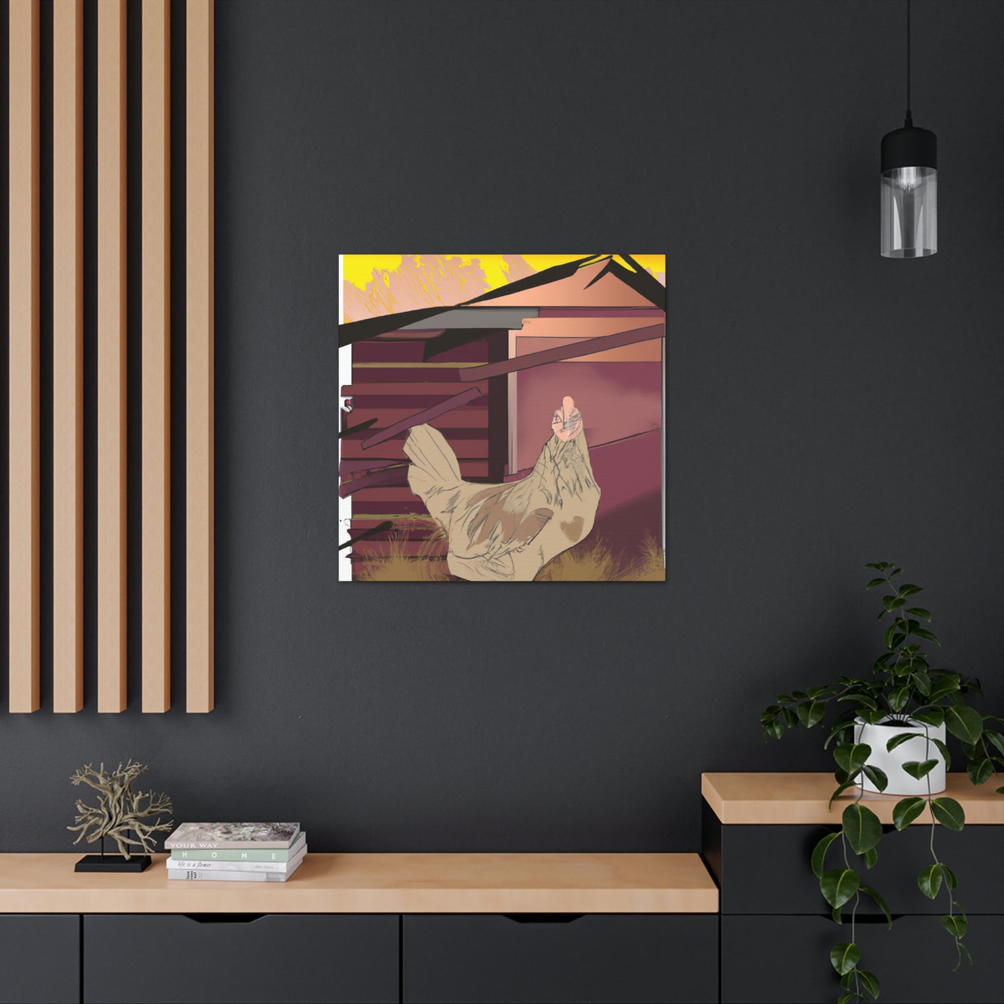 Hen in the City - Canvas