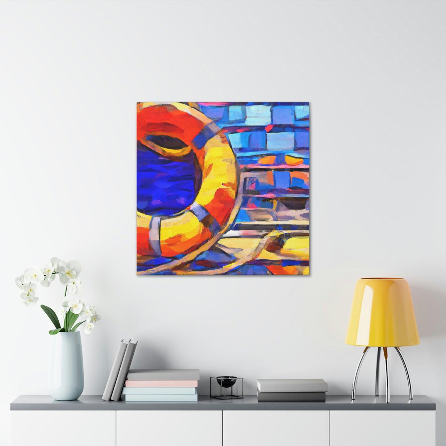 "Life Buoy in Bloom" - Canvas