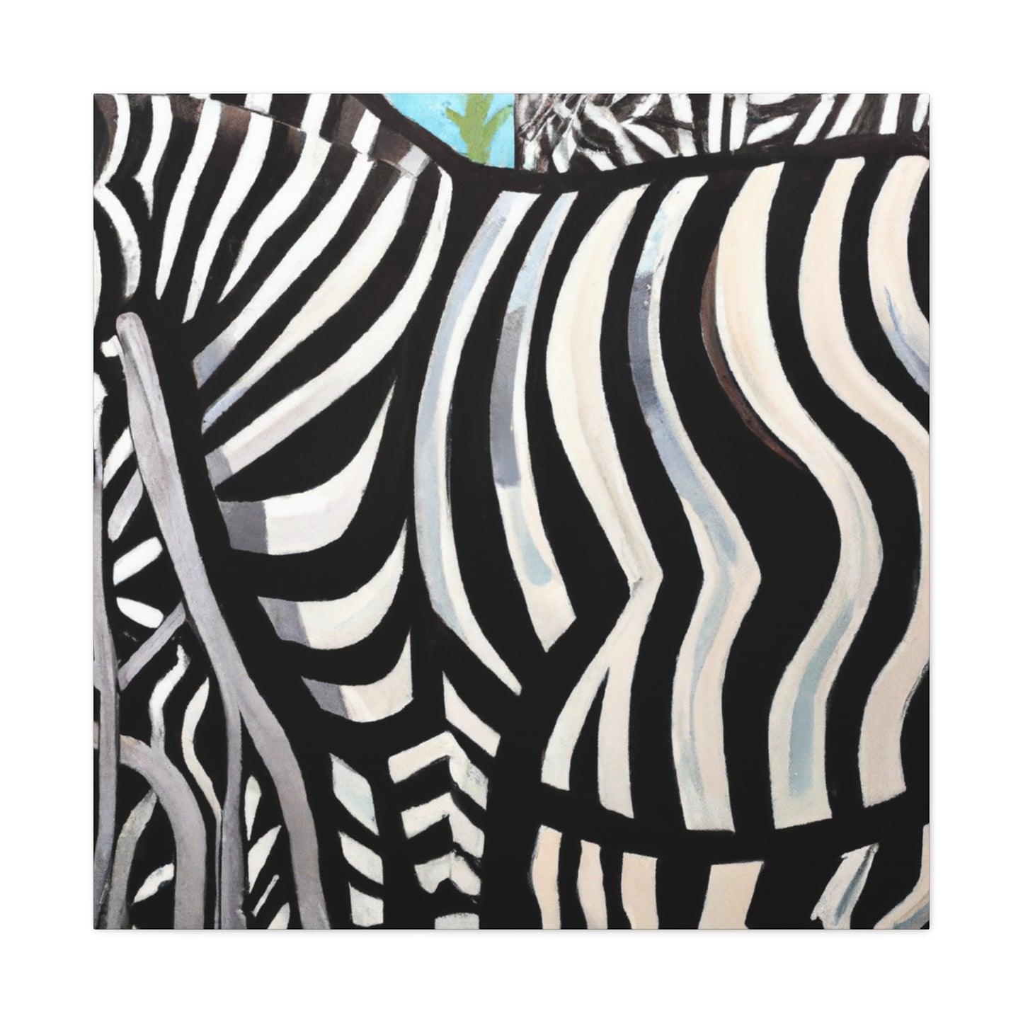 "Zebras Zooming Deco" - Canvas