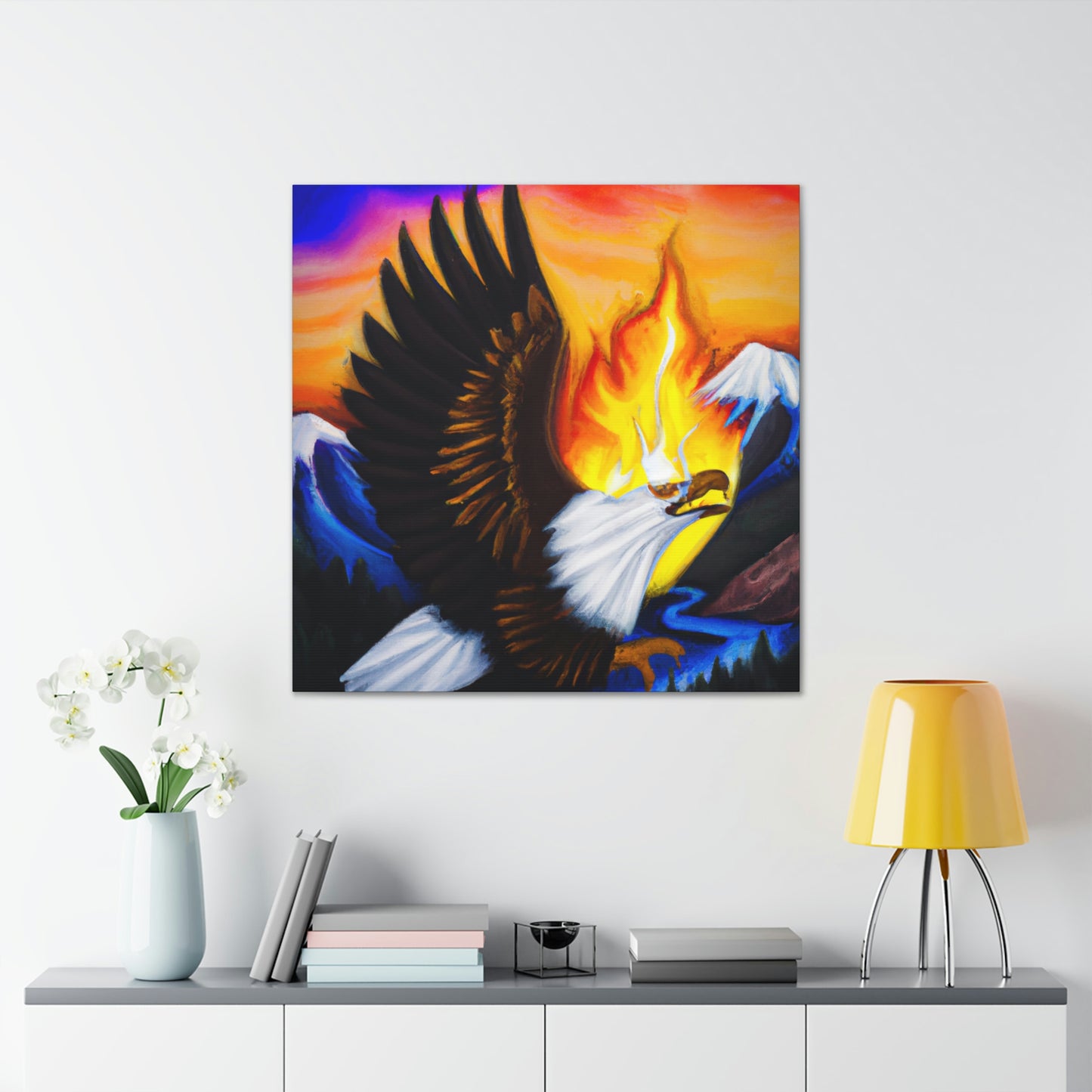 Bald Eagle Soaring High - Canvas