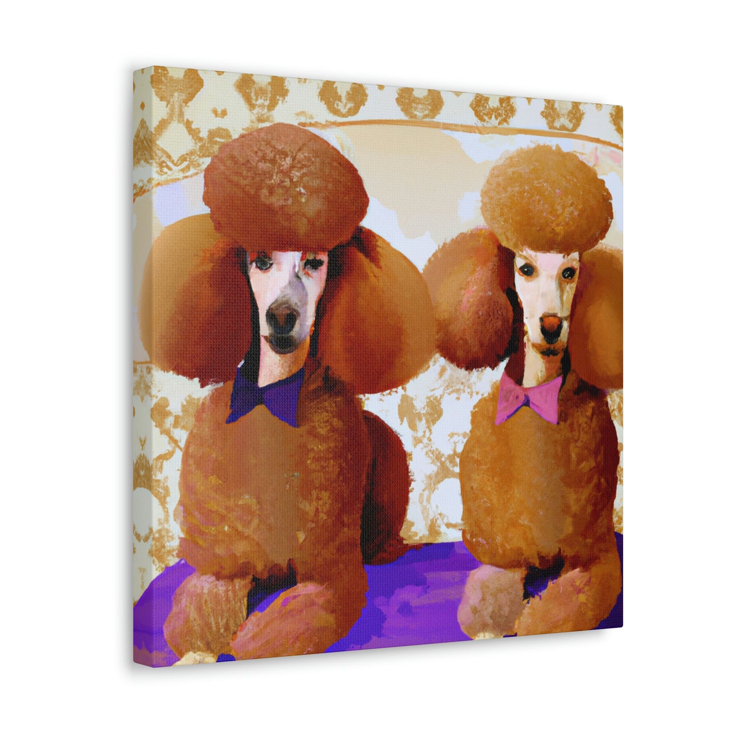 "Poodle in Art Deco" - Canvas