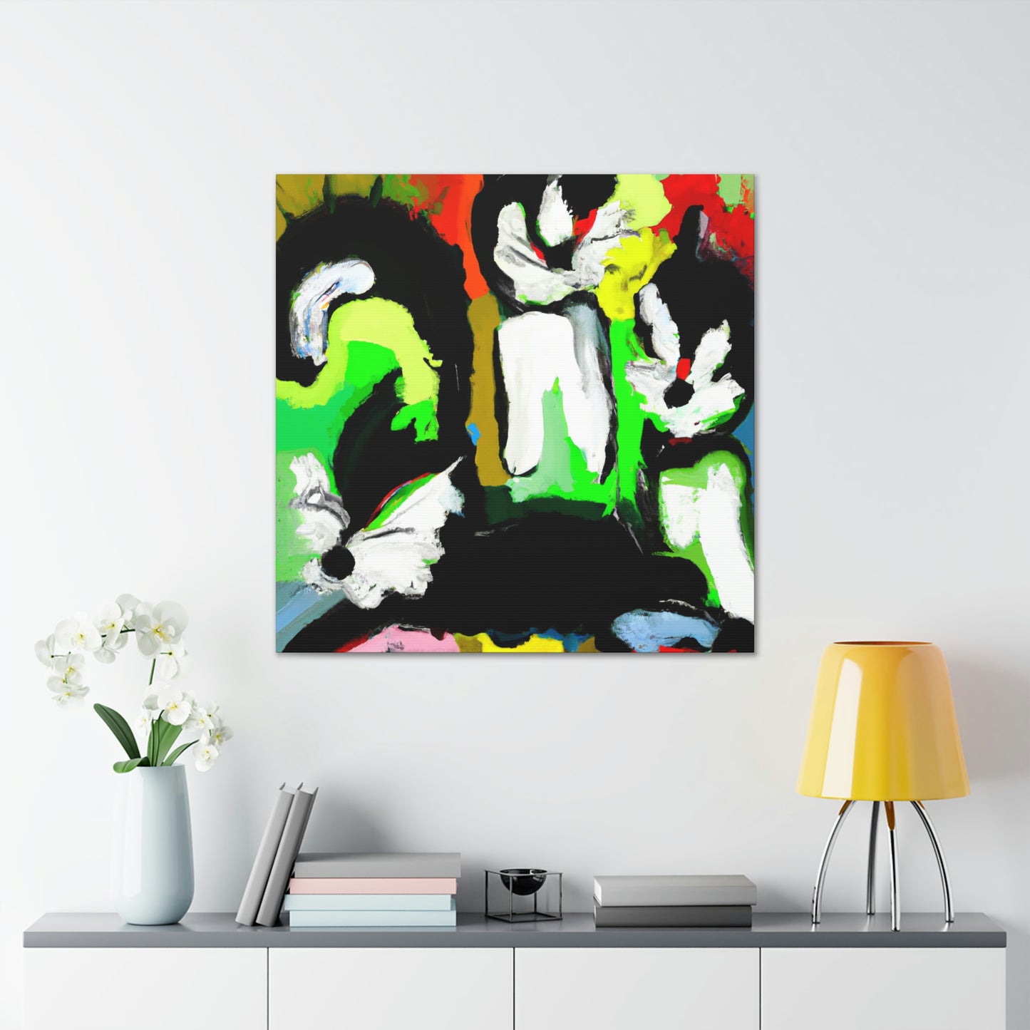 Skunks in Abstractstyle - Canvas