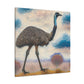 "Emu in Pointillism" - Canvas