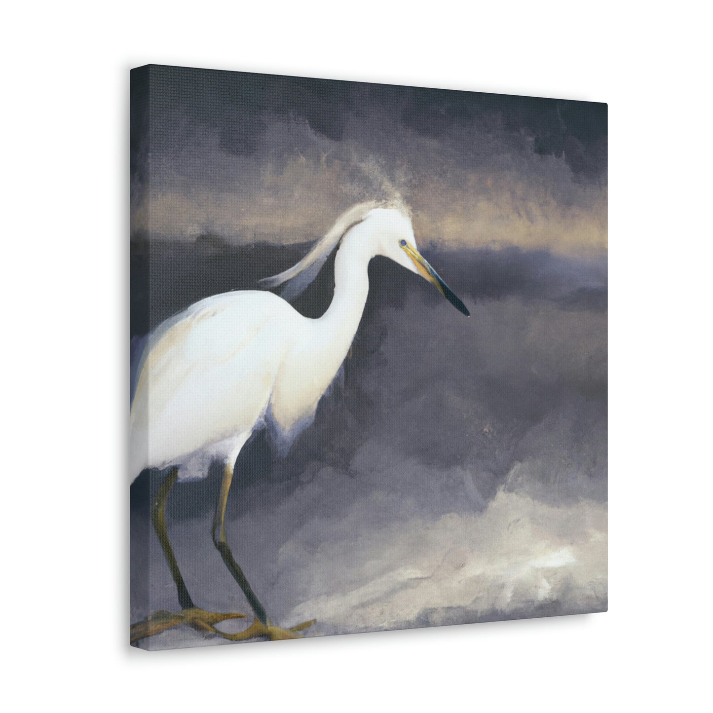 "Whiteness of Egret Winter" - Canvas