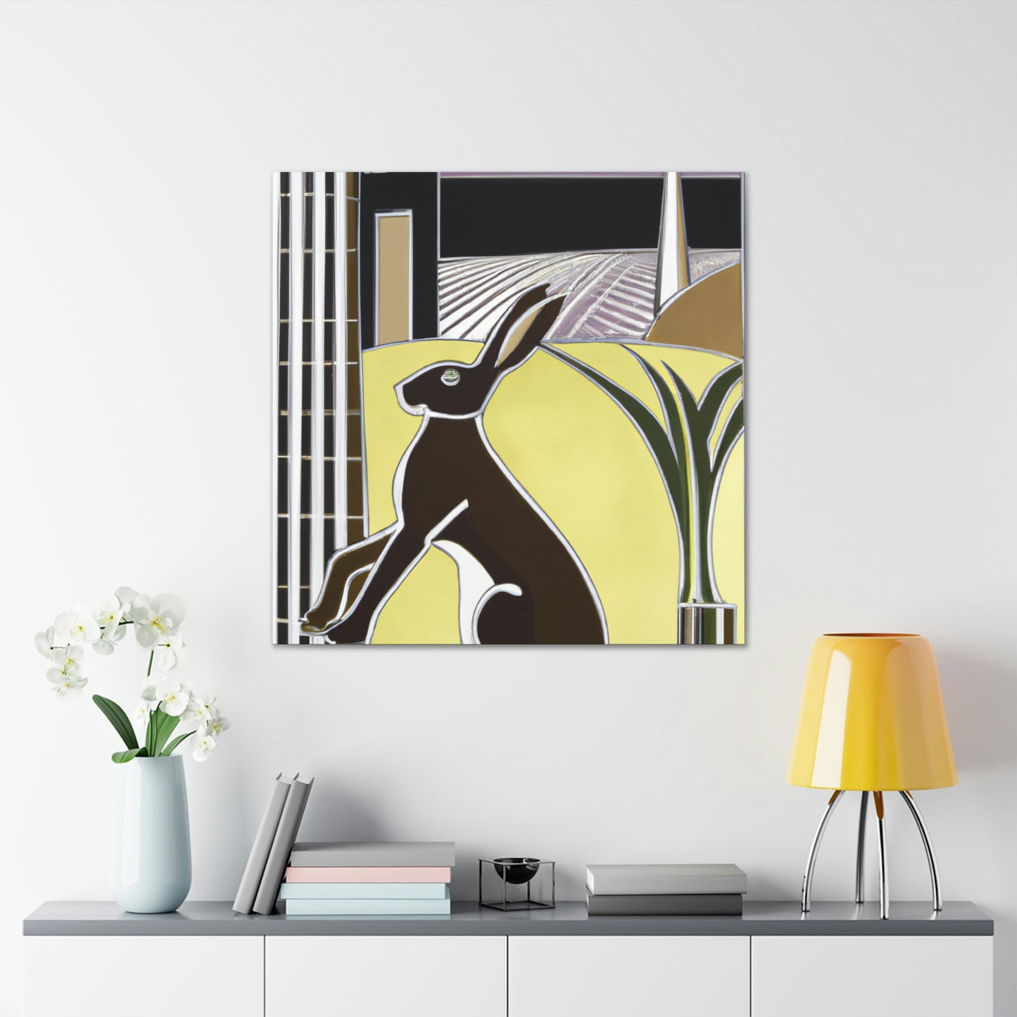 Rabbit in Art Deco - Canvas