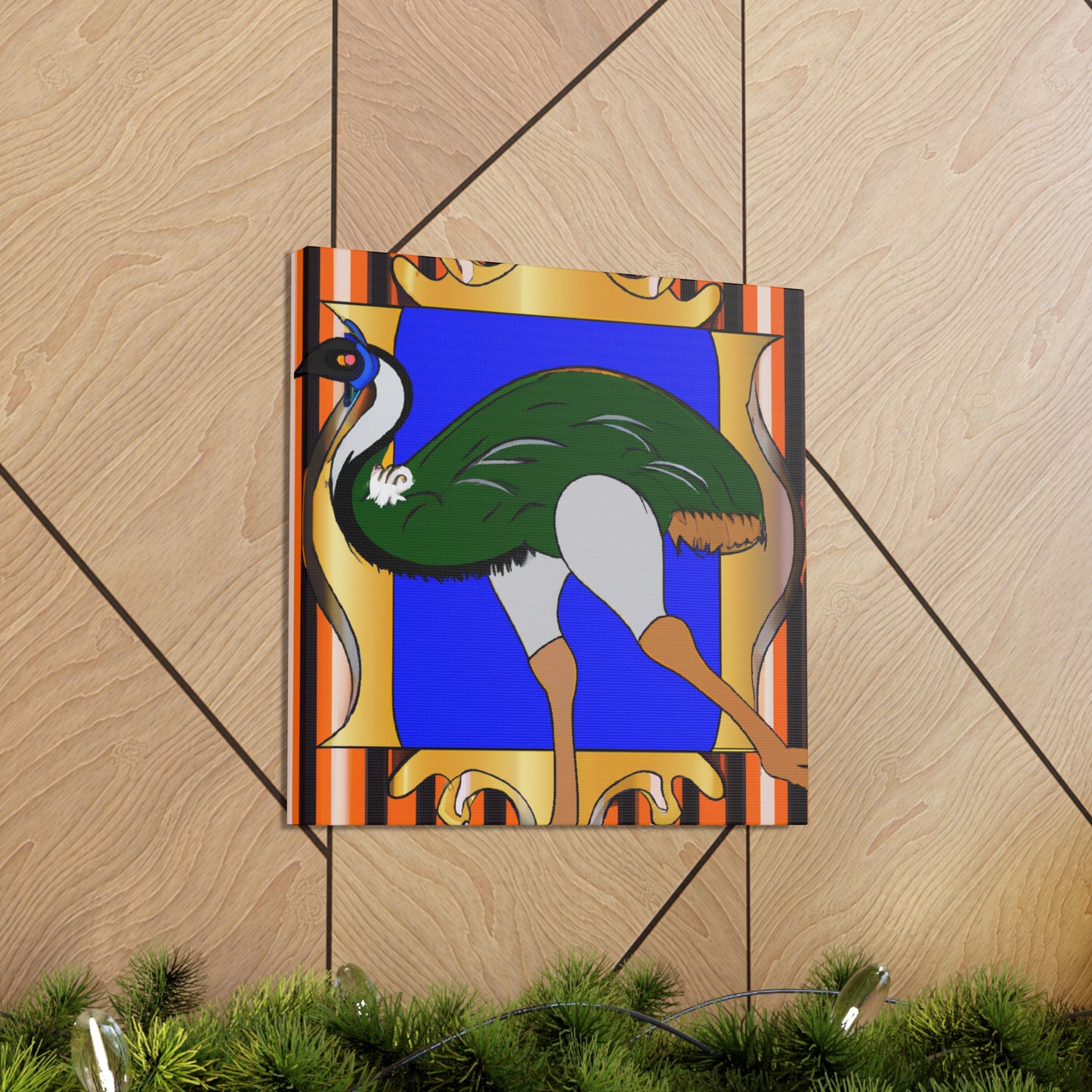 "Emu Grandeur in Deco" - Canvas