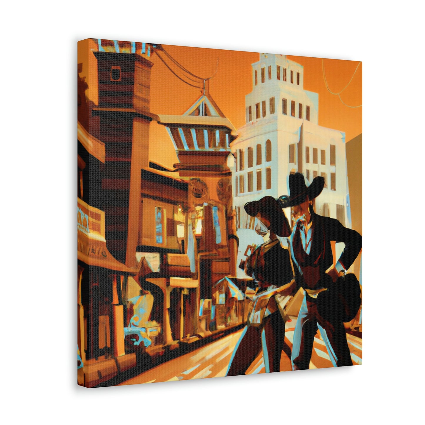 "Old West Glitz City" - Canvas