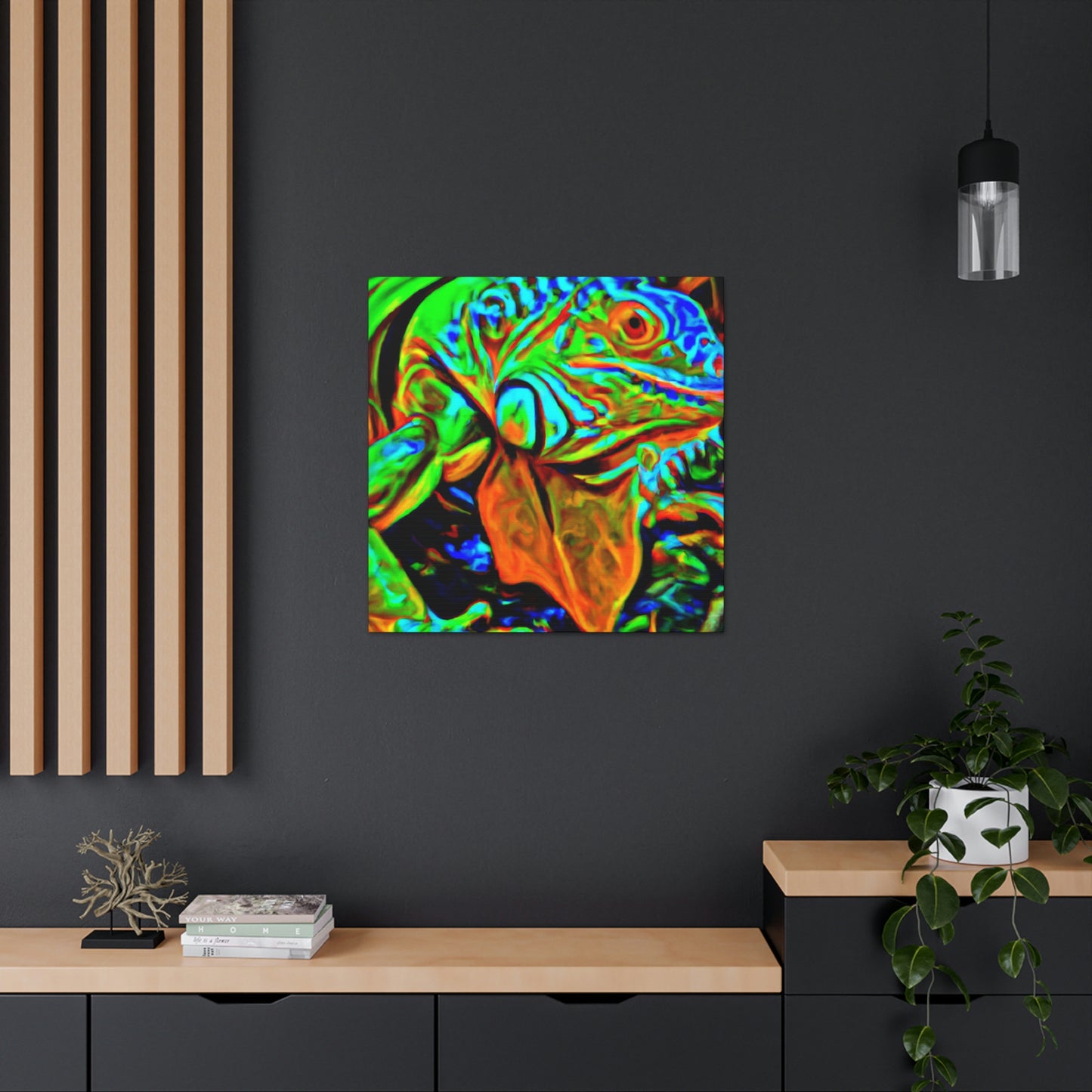 "Iguanas in Expressionism" - Canvas