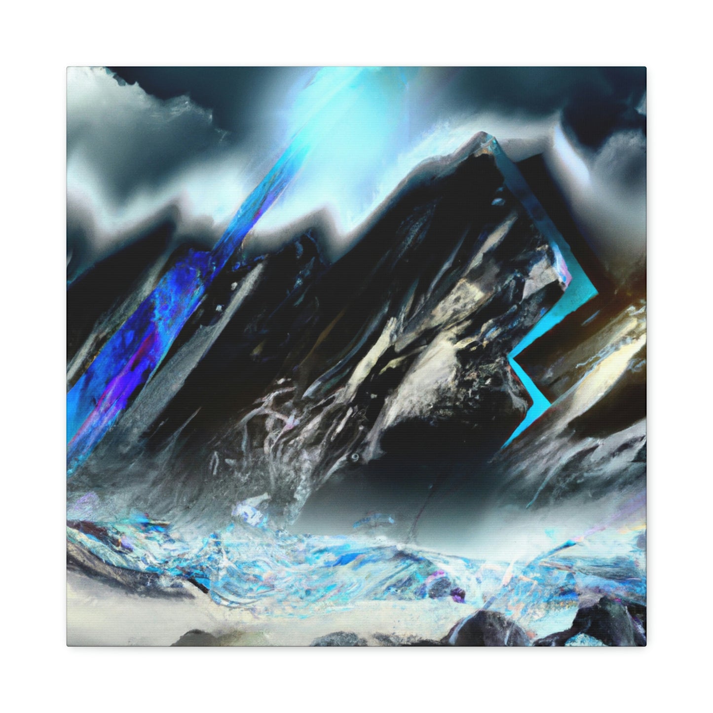 Snowy Mountain Majesty - Canvas