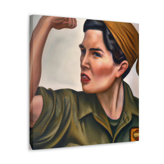 "Rosie the Riveter Stands" - Canvas