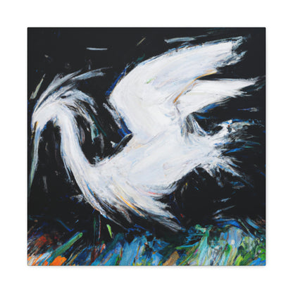 Snowy Egret Splendor. - Canvas