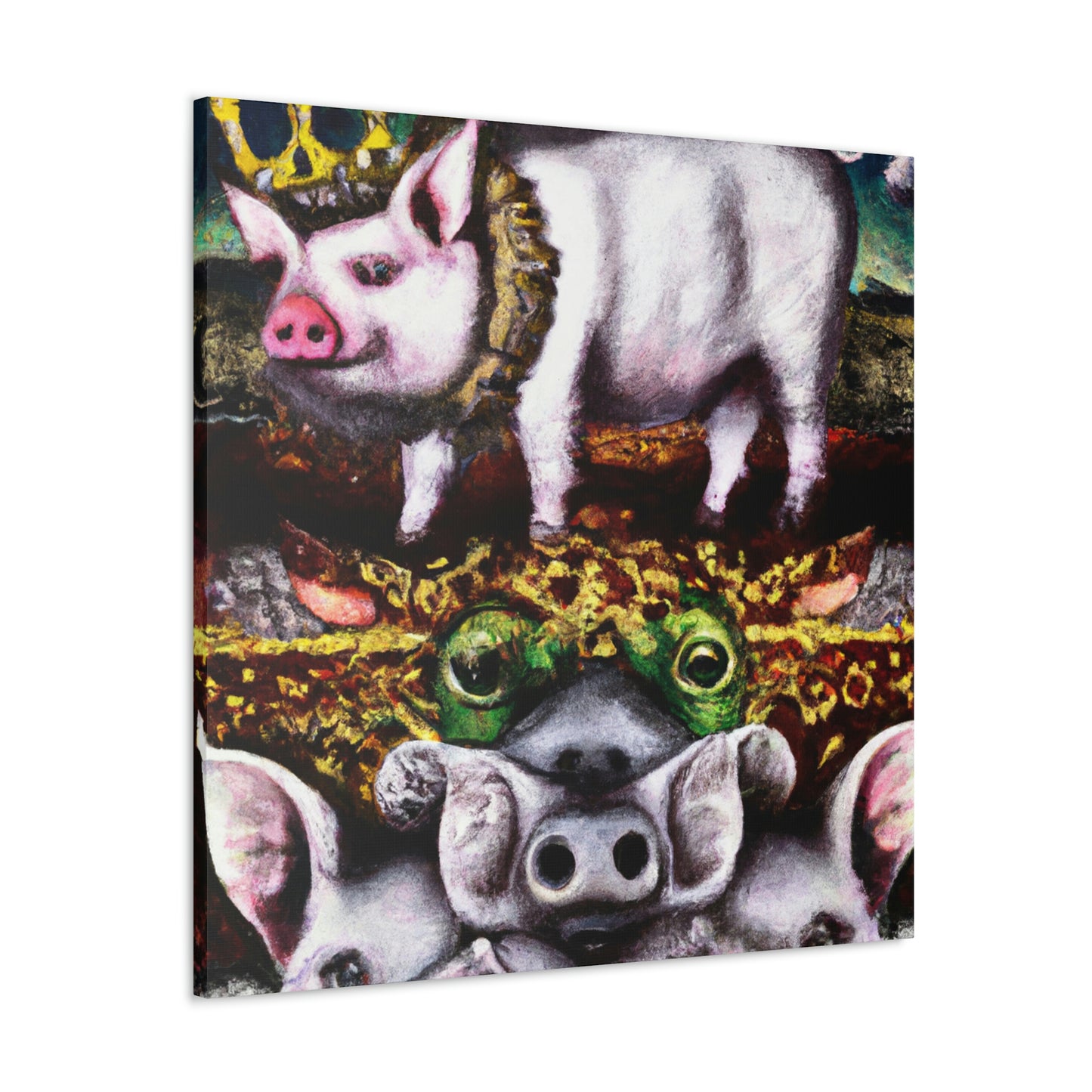 "Pigs in Baroque Style" - Canvas