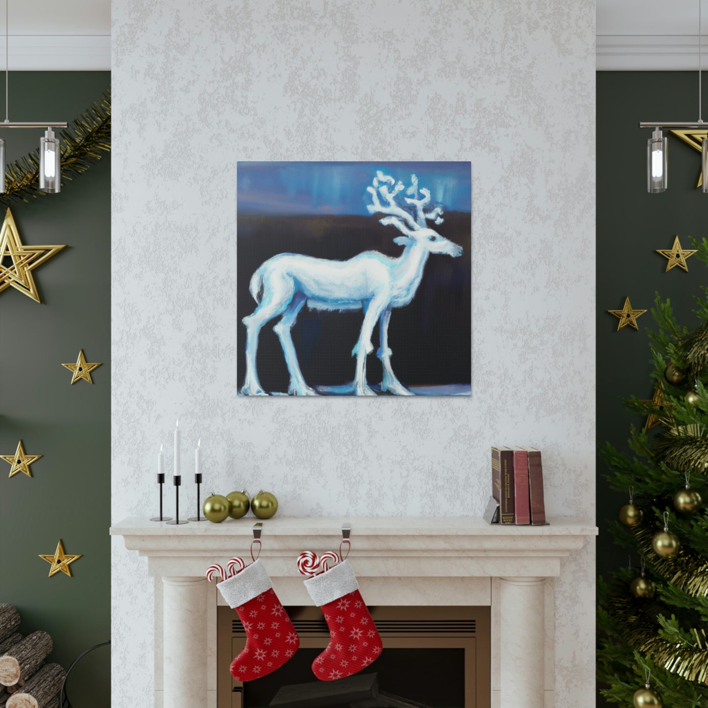 "Reindeer at Dusk' - Canvas