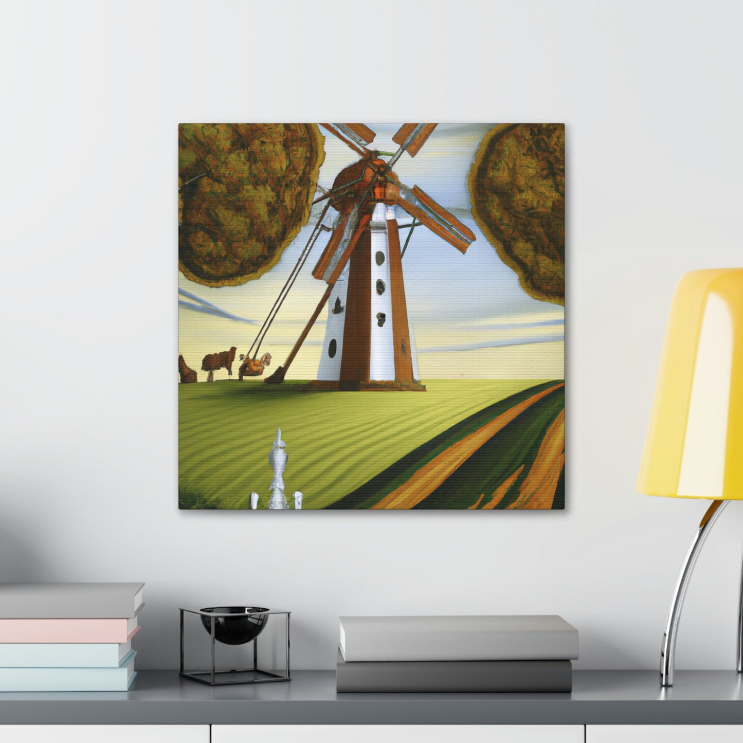 Windmill in Bloomtime - Canvas