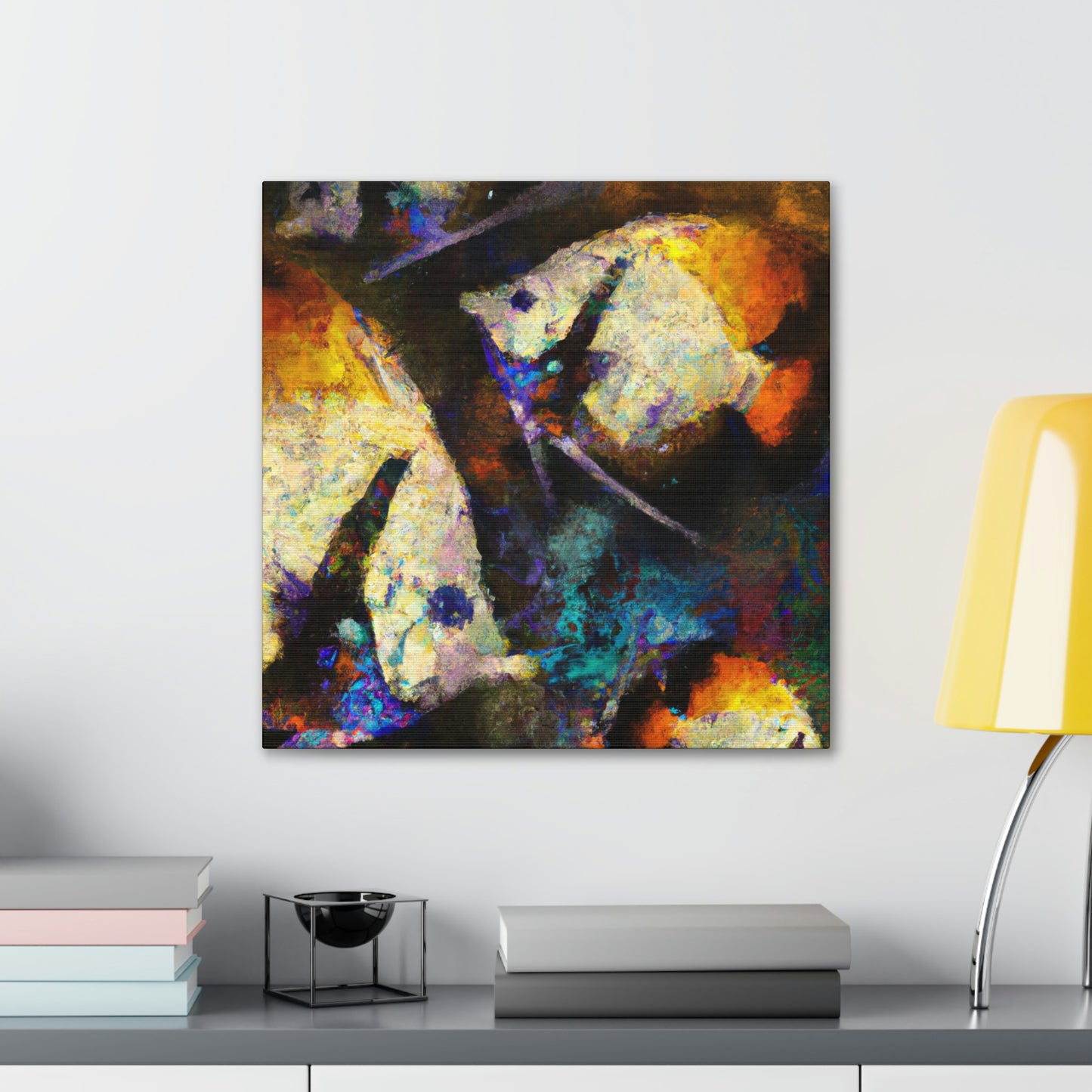 Glimmering Angelfish Painting - Canvas