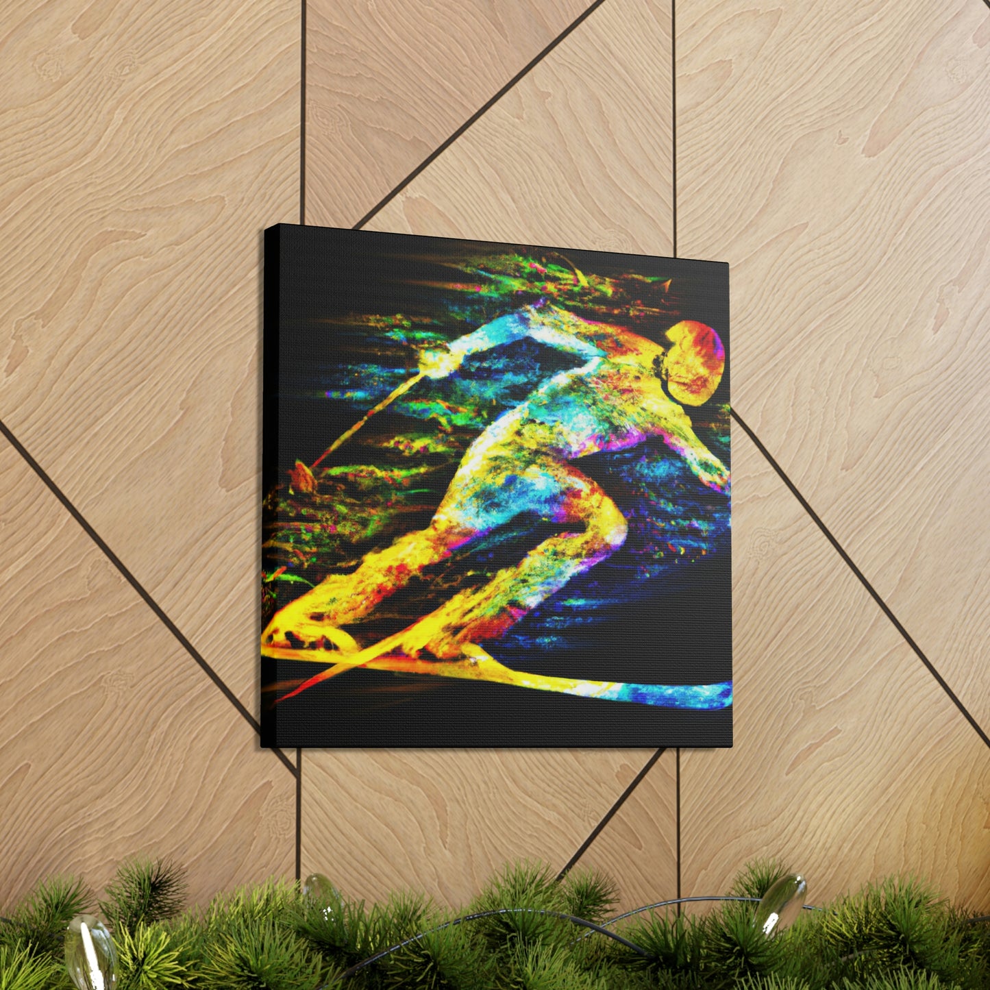 Swishing Through Snowy Slopes - Canvas