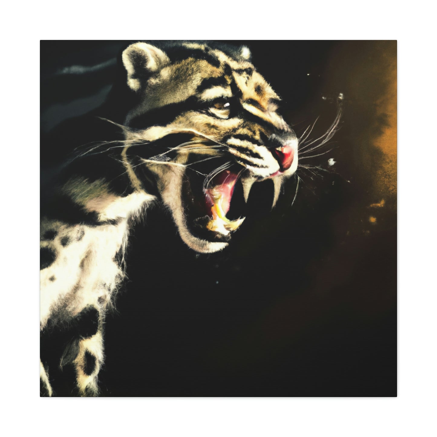 "Clouded Leopard Majesty" - Canvas