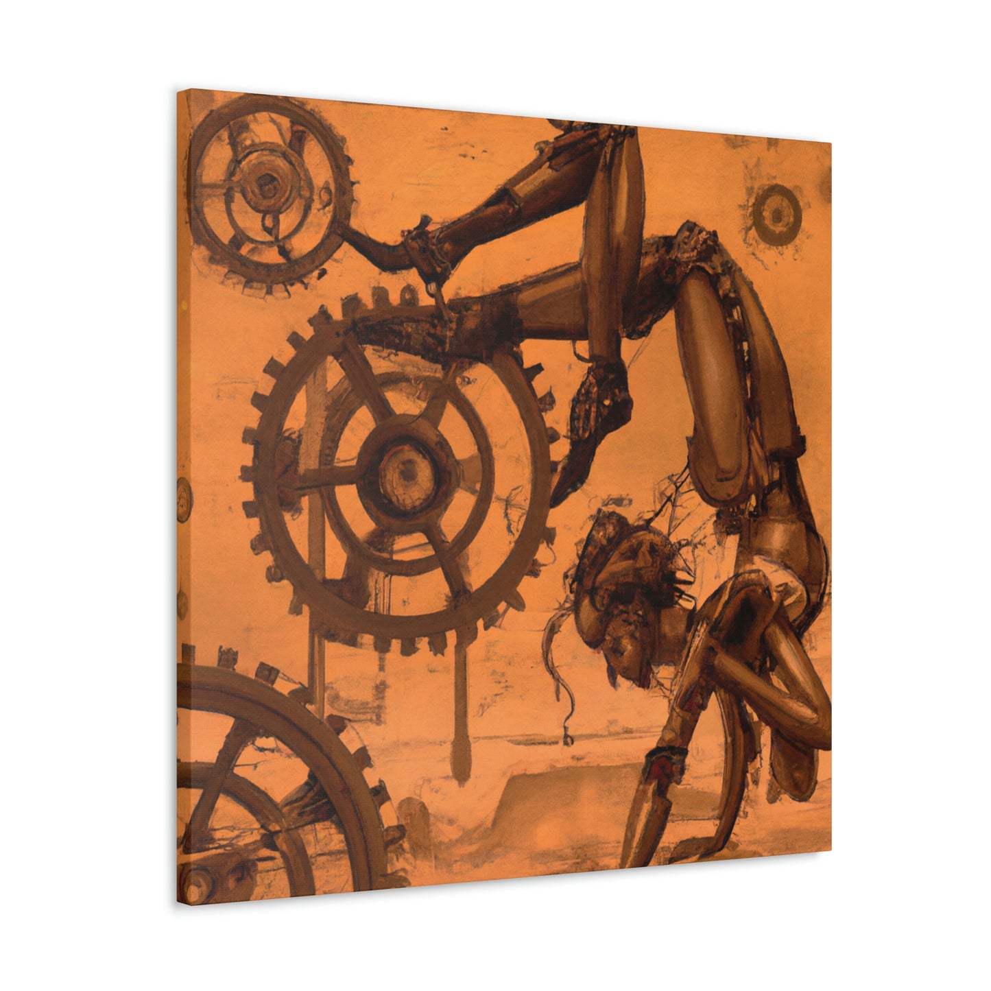 "Yoga In Steampunk Age" - Canvas