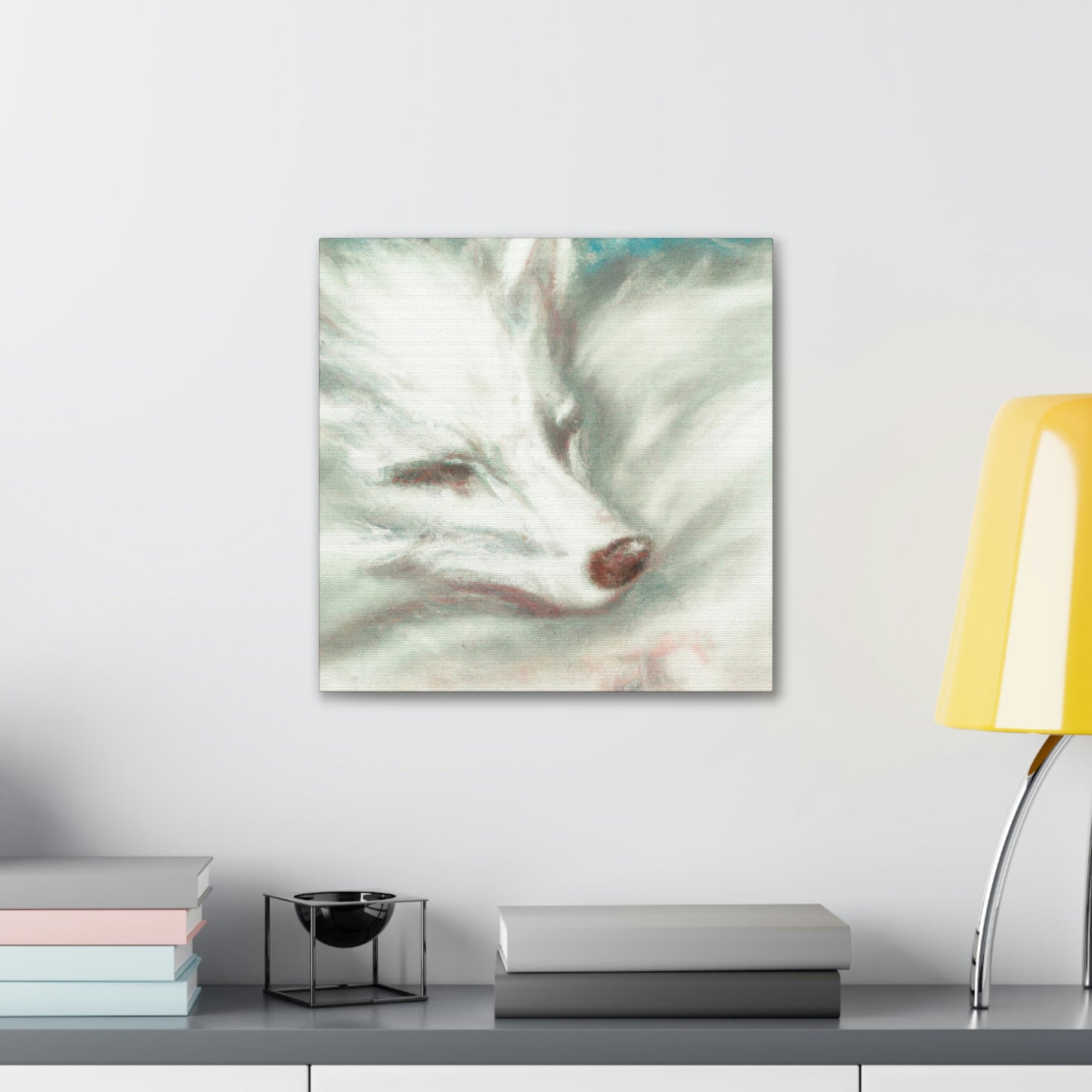 "Arctic Fox in White" - Canvas