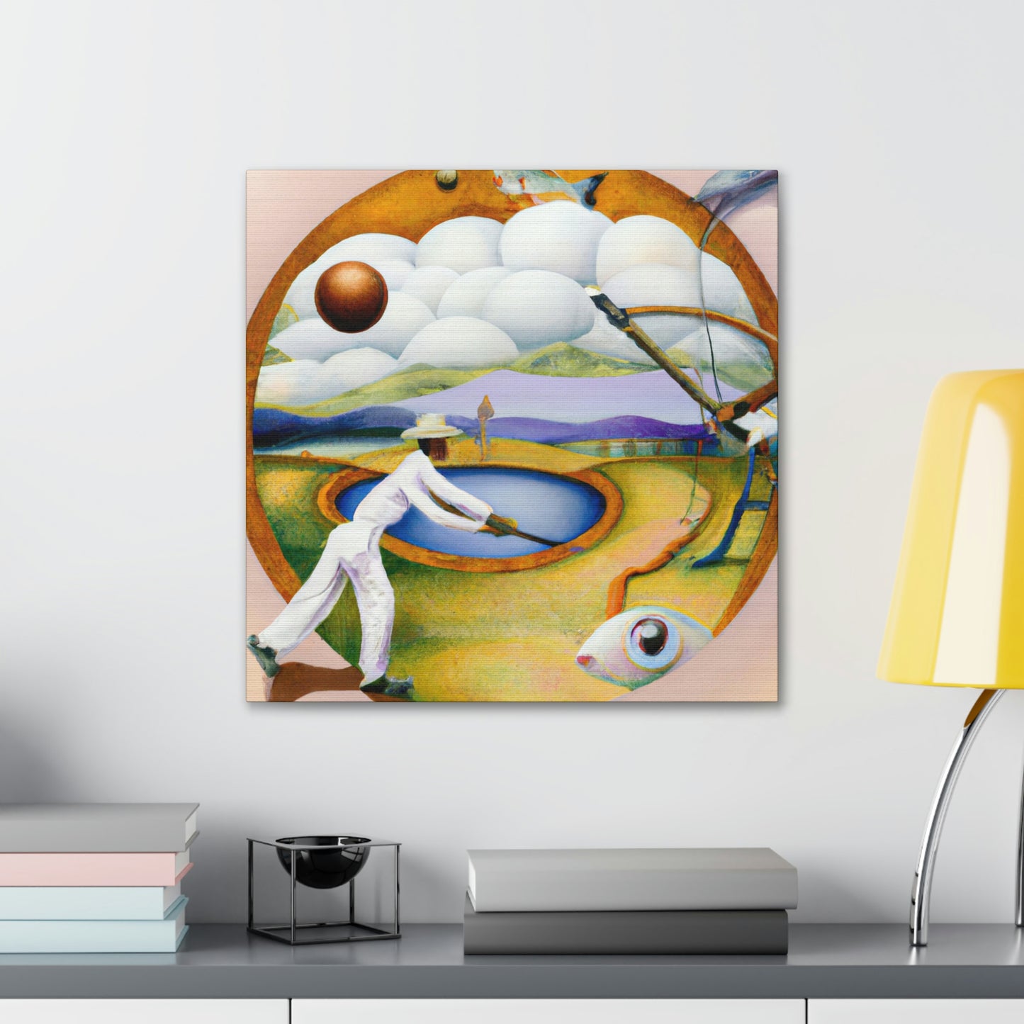 Fishing in the Clouds - Canvas