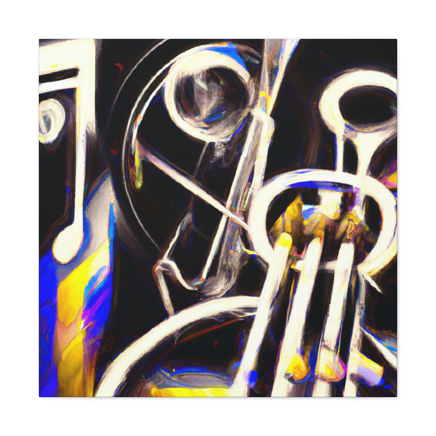 Trombone Abstract Expressionism - Canvas