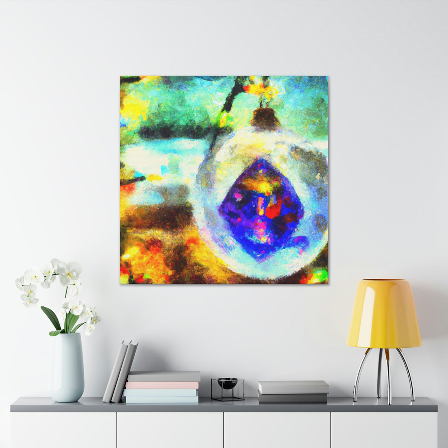 "Glimmering Christmas Ornament" - Canvas