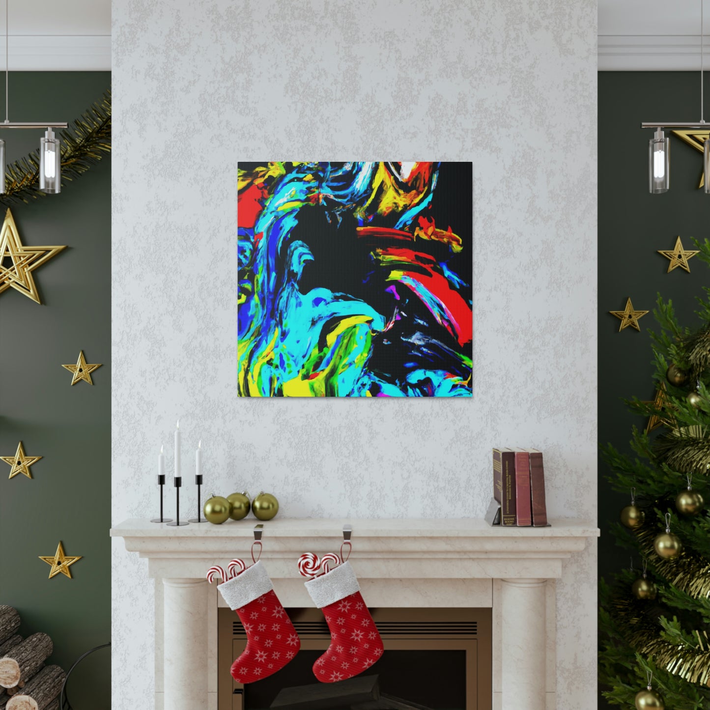 "Vibrant Brushstrokes Dance" - Canvas