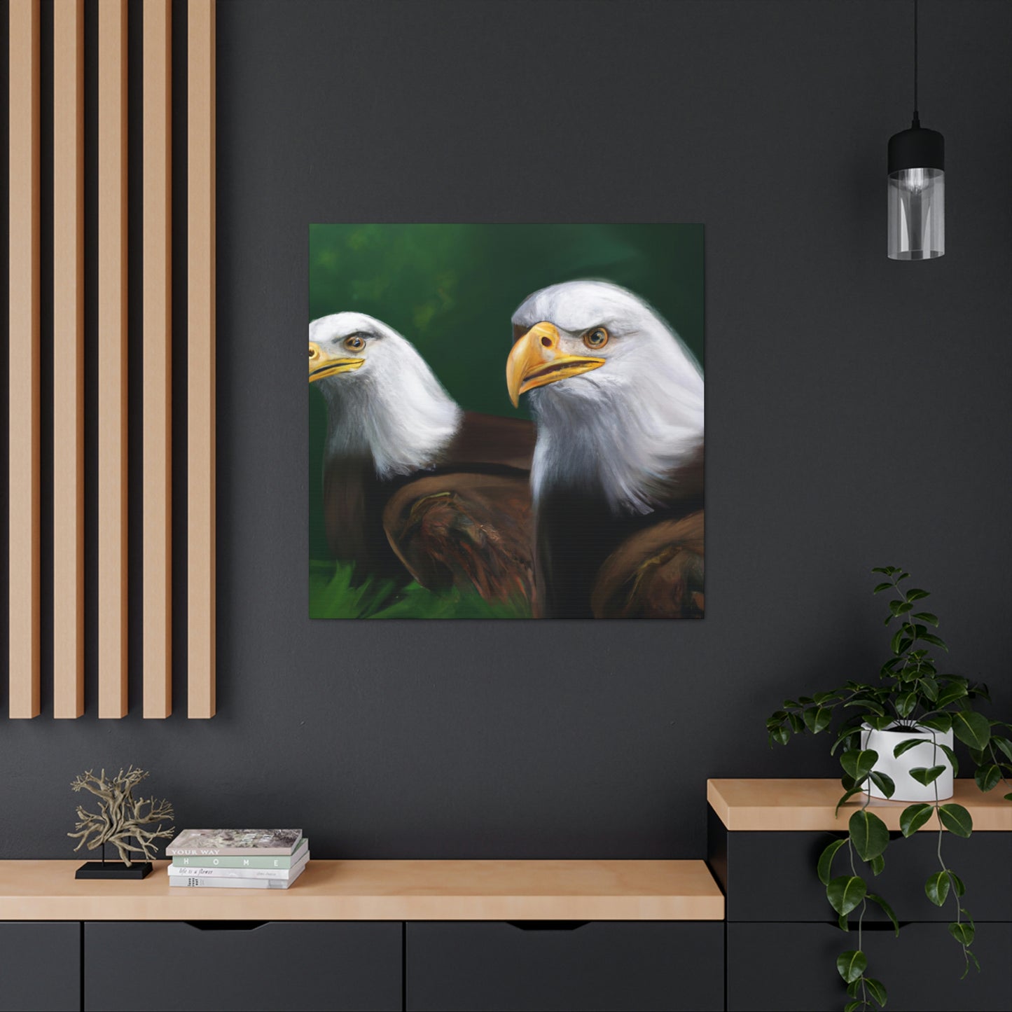 Bald Eagles in Flight - Canvas