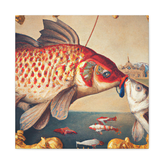 School of Fish Swimming - Canvas